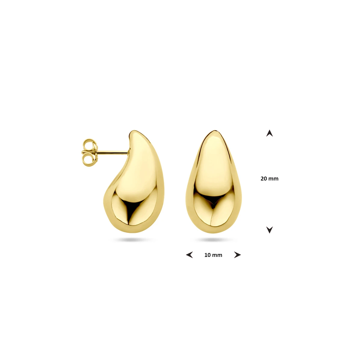 oorknoppen druppel 14K geelgoud