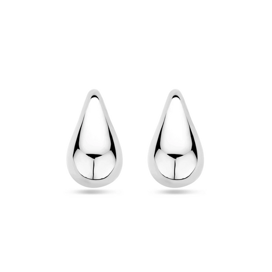 oorknoppen druppel 30 mm zilver gerhodineerd
