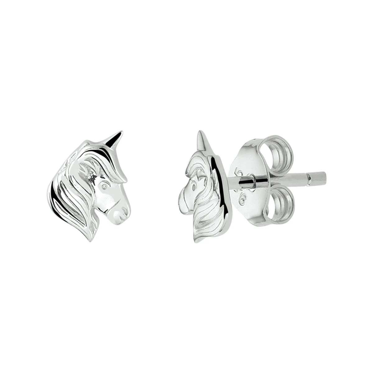 oorknoppen eenhoorn zilver gerhodineerd