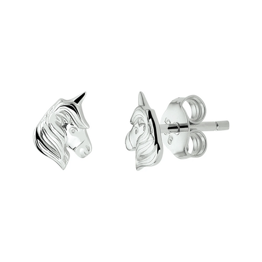 oorknoppen eenhoorn zilver gerhodineerd