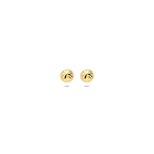 oorknoppen gediamanteerd 14K geelgoud