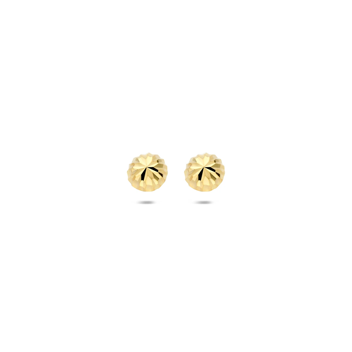 oorknoppen gediamanteerd 14K geelgoud