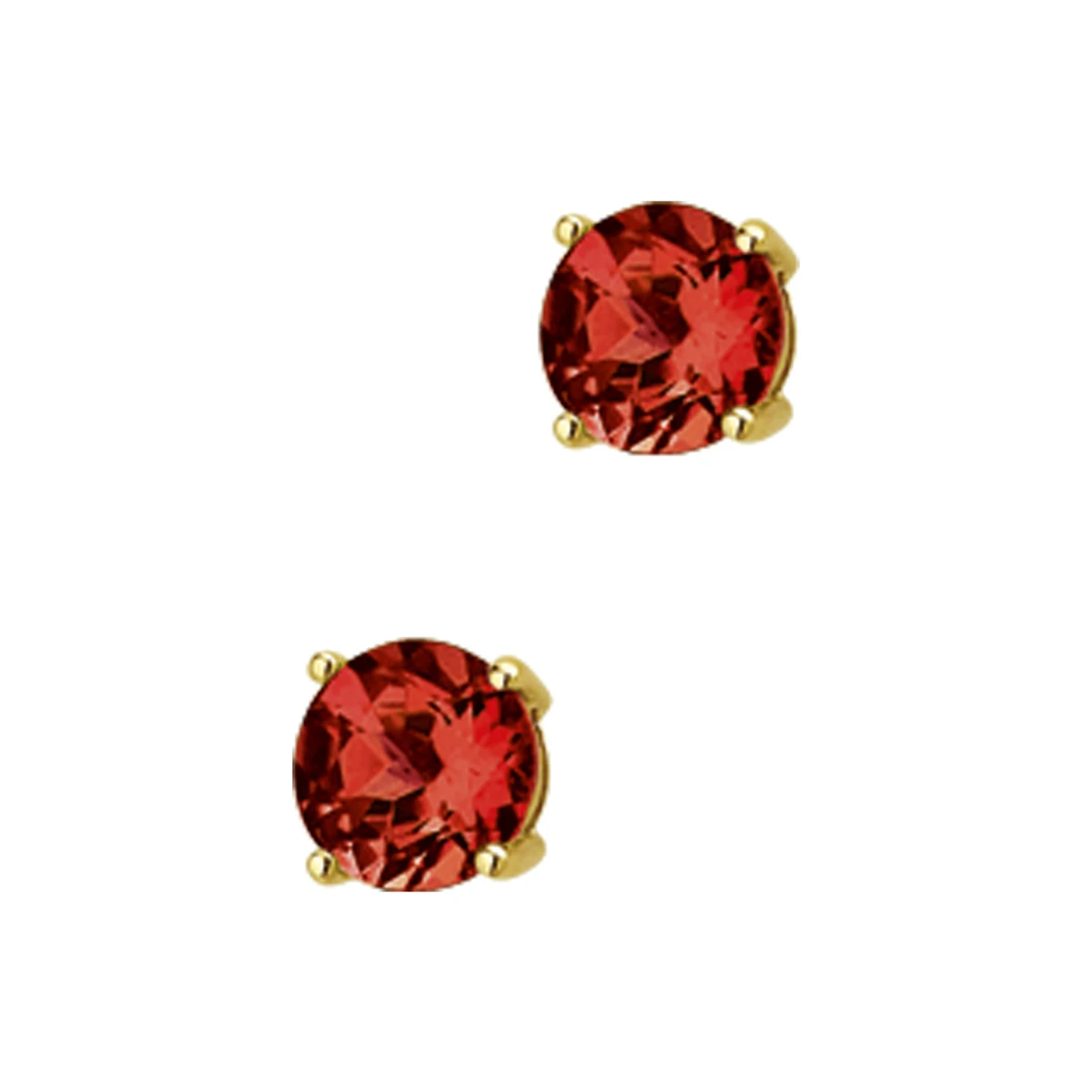 oorknoppen granaat 14K geelgoud