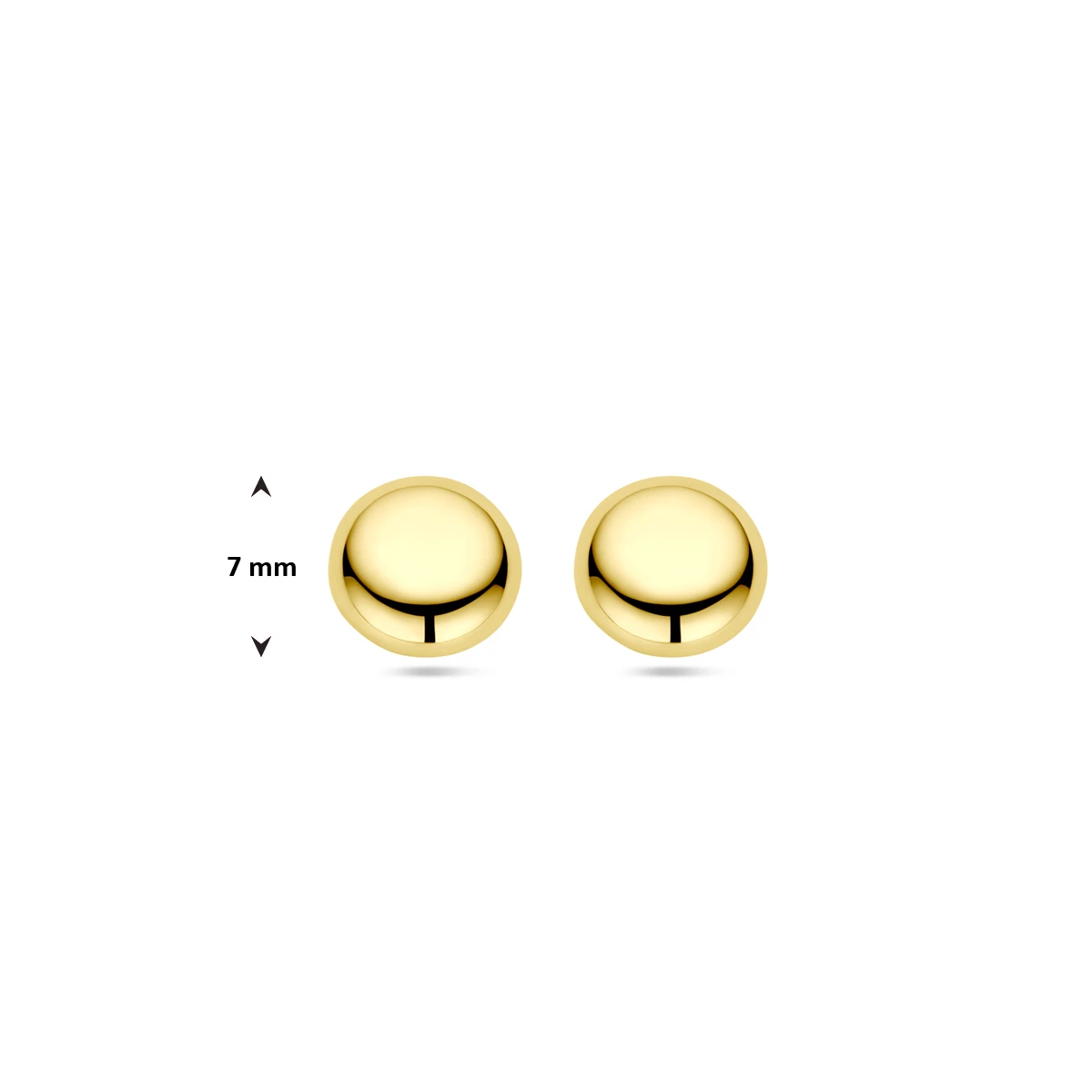 oorknoppen half-bol 14K geelgoud