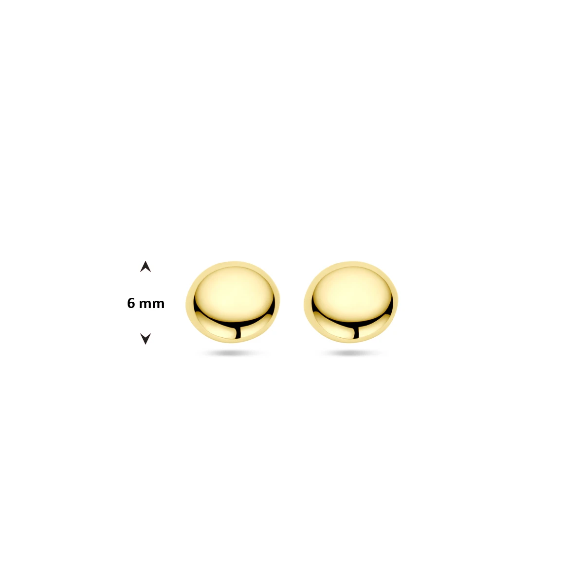 oorknoppen half-bol 14K geelgoud