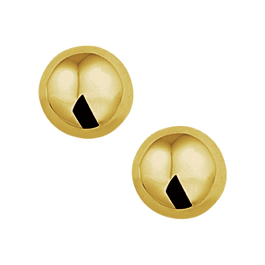 oorknoppen half-bol 14K geelgoud