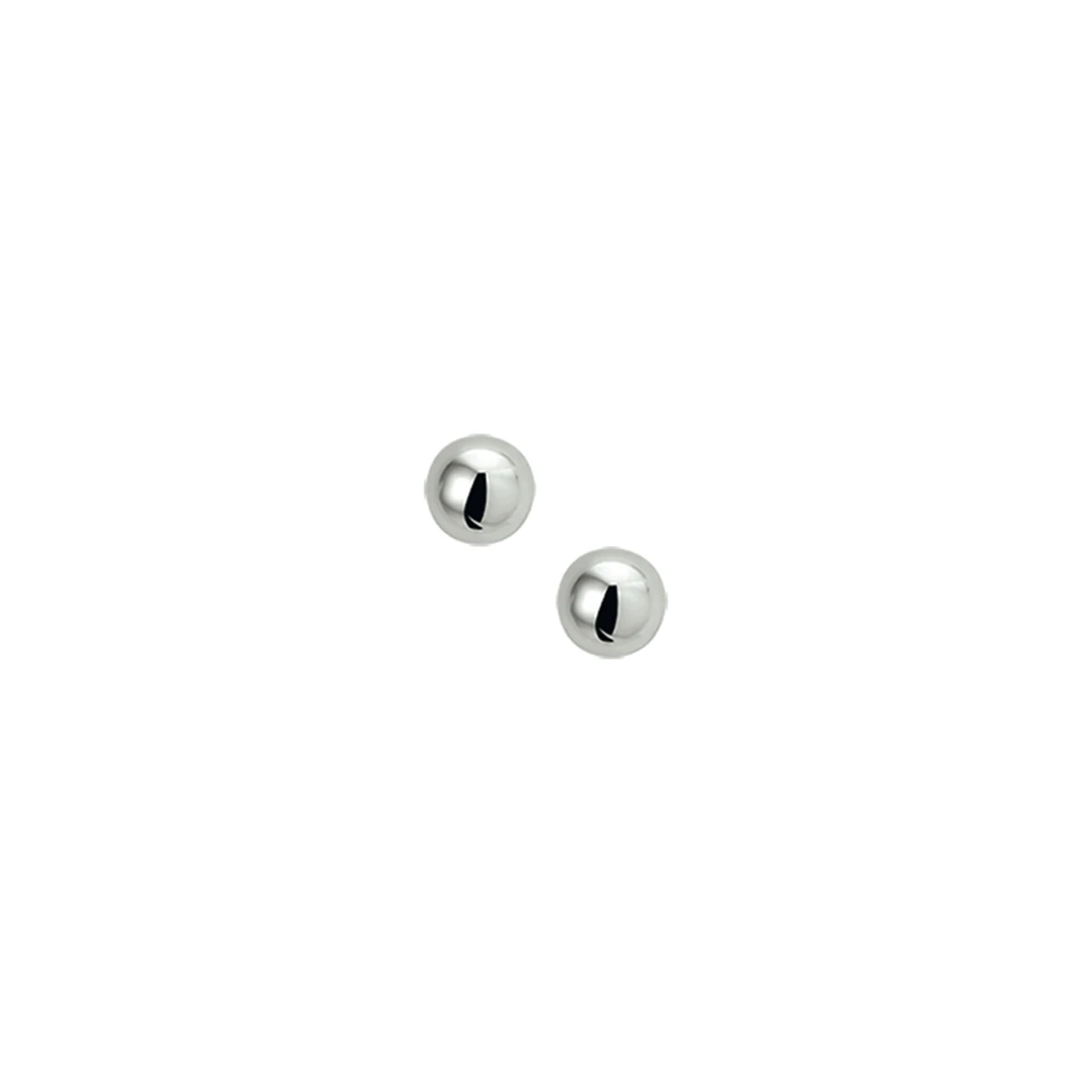 oorknoppen half-bol zilver gerhodineerd