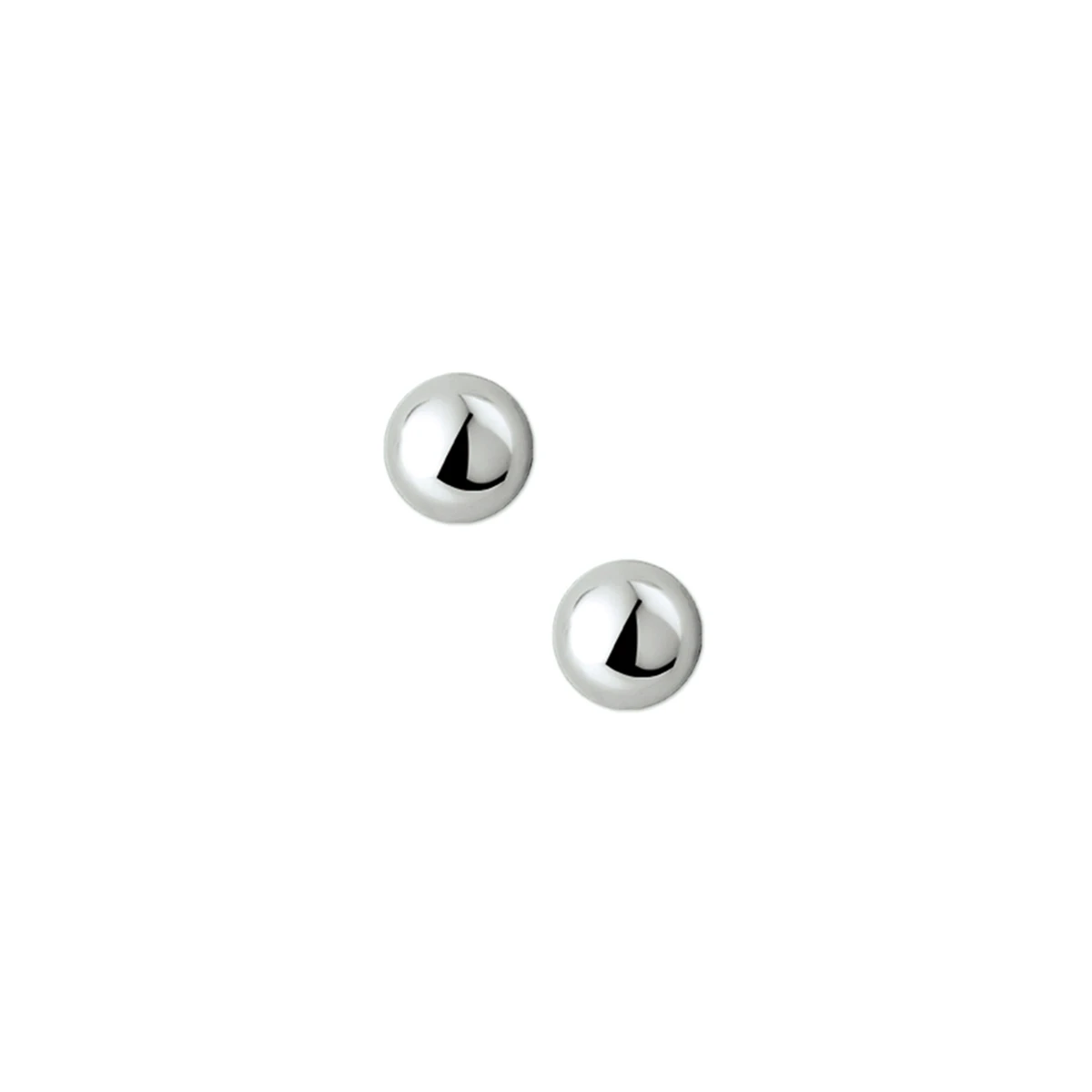 oorknoppen halfbol zilver gerhodineerd