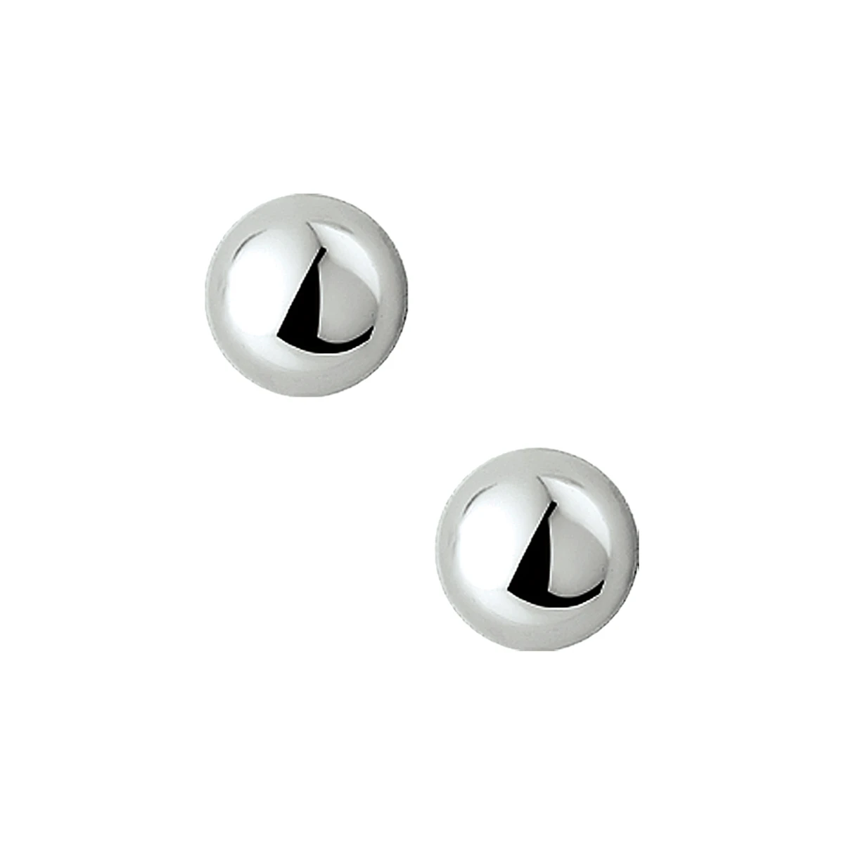 oorknoppen halfbol zilver wit