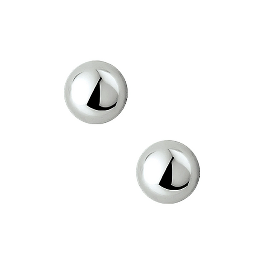 oorknoppen halfbol zilver wit
