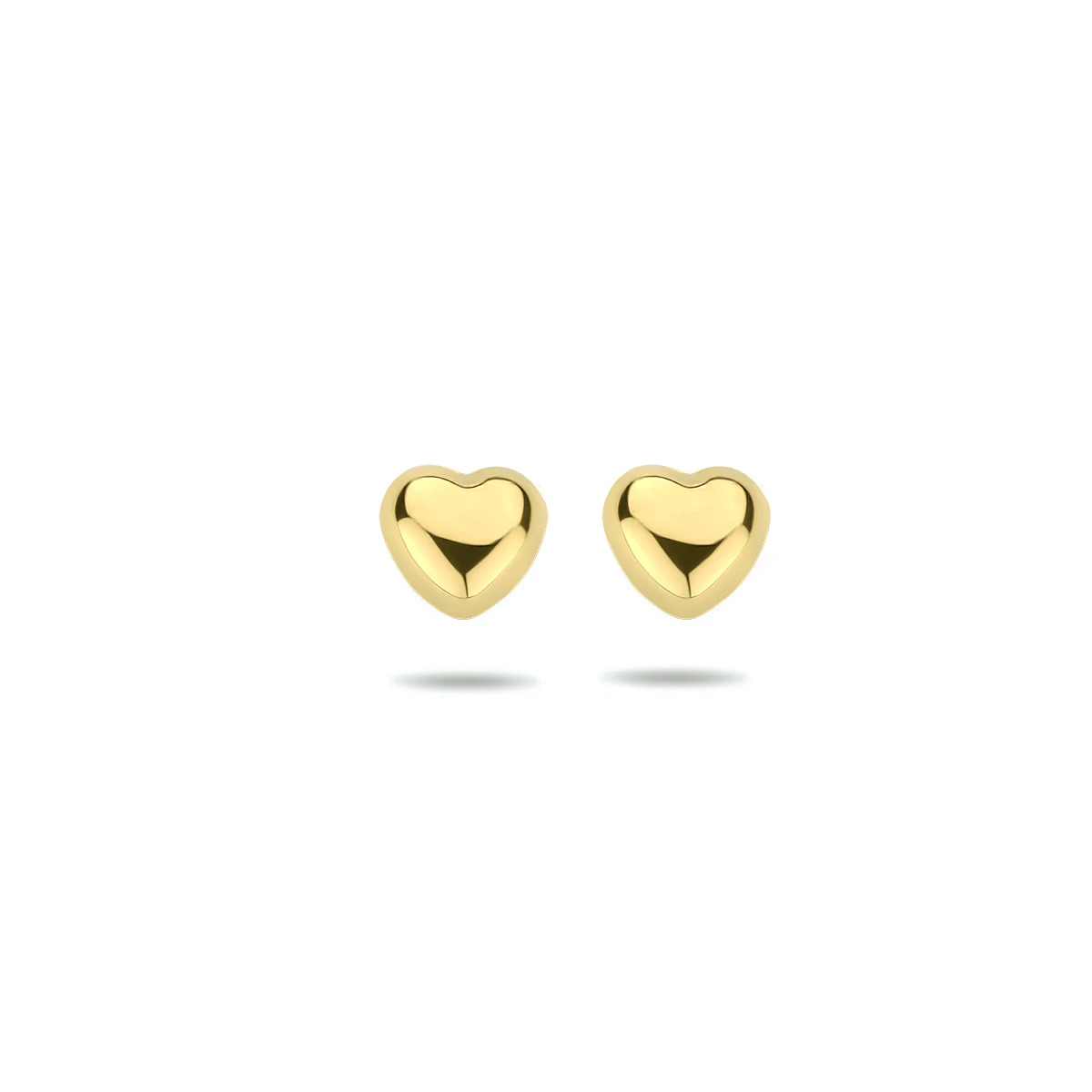 oorknoppen hart 14K geelgoud