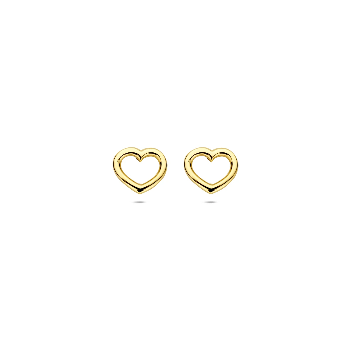 oorknoppen hart 14K geelgoud