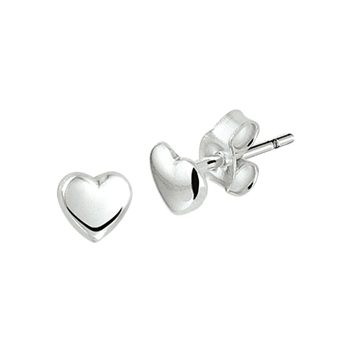 oorknoppen hart zilver wit