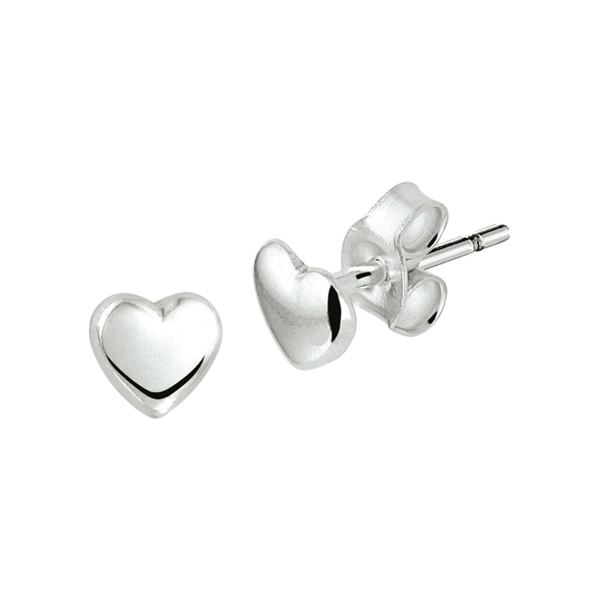 oorknoppen hart zilver wit