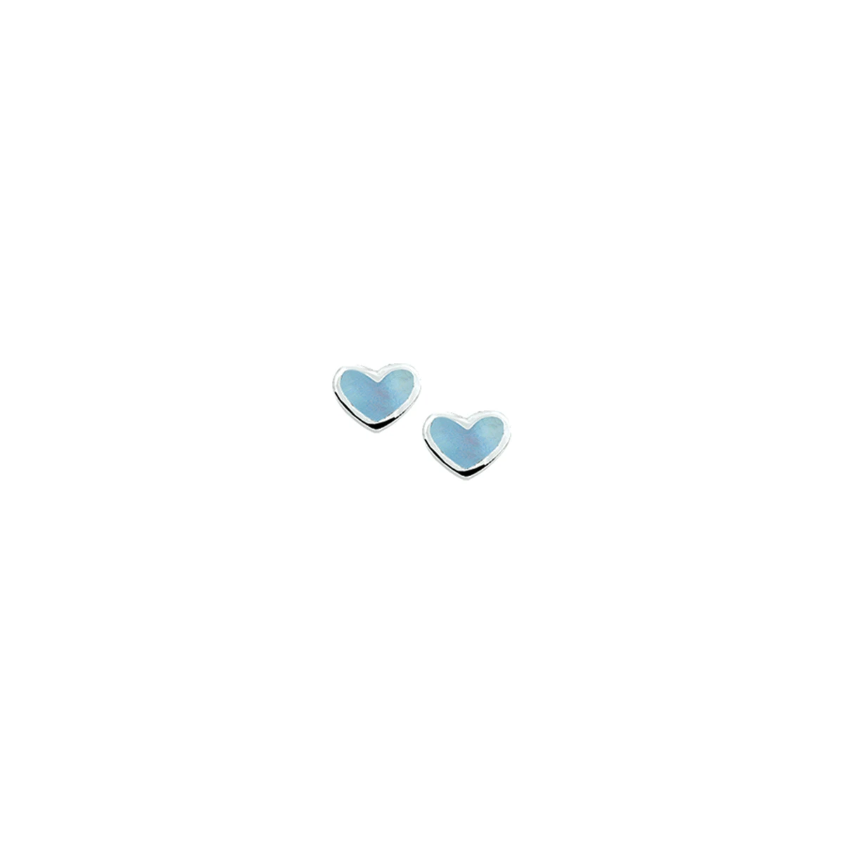 oorknoppen hart zilver wit