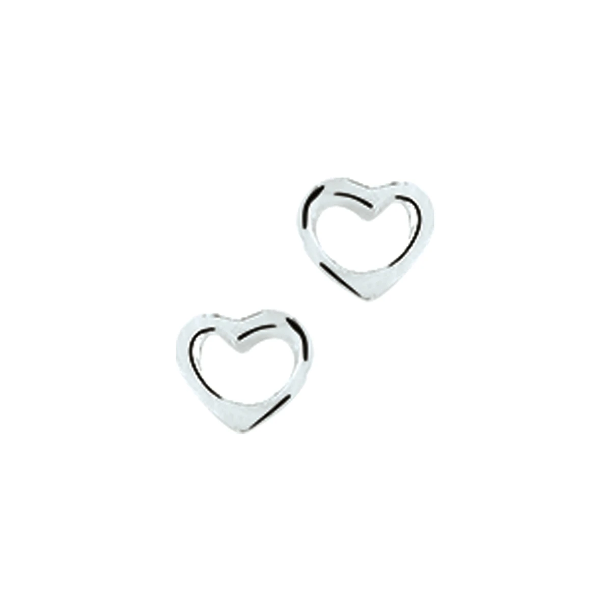 oorknoppen hart zilver wit