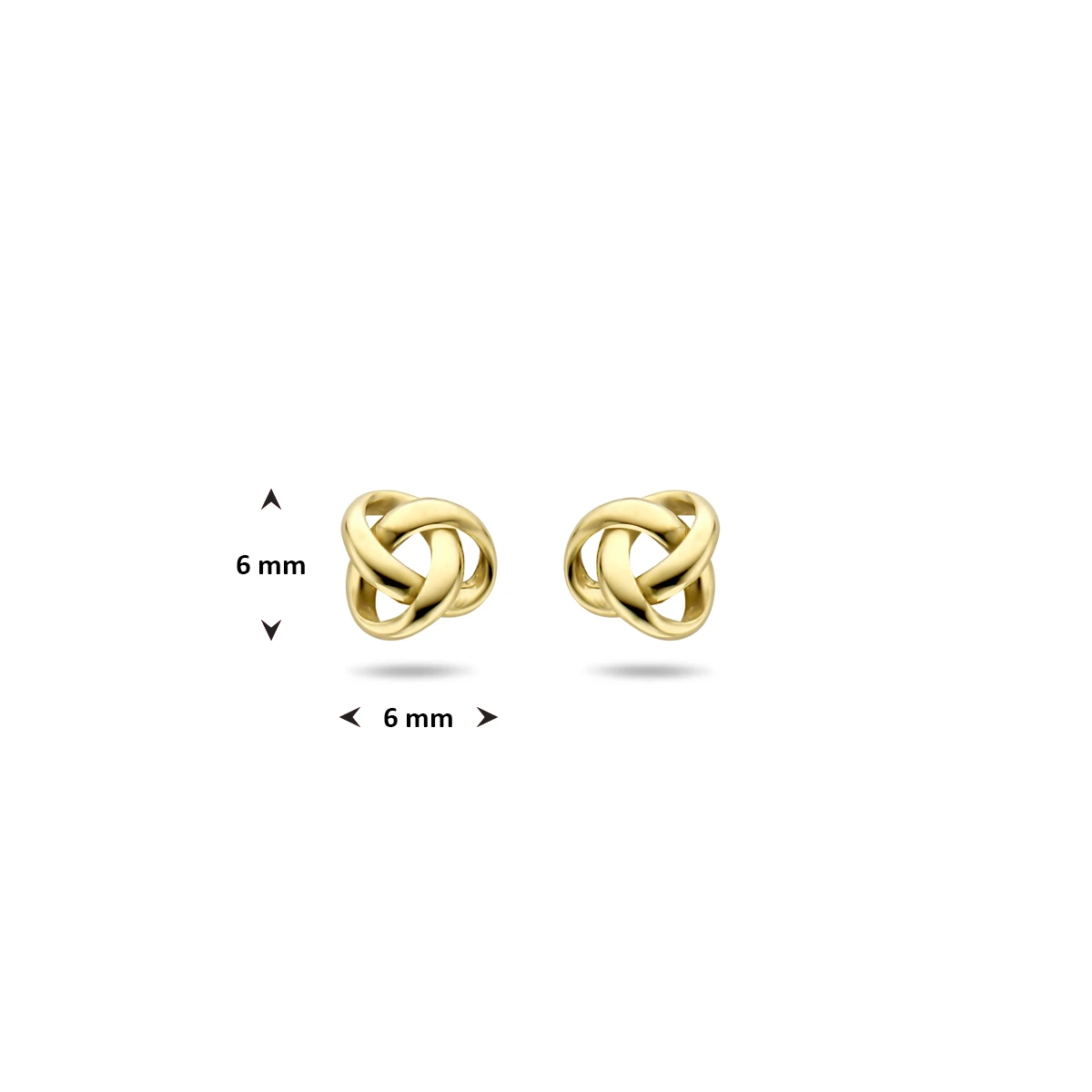 oorknoppen knoop 14K geelgoud