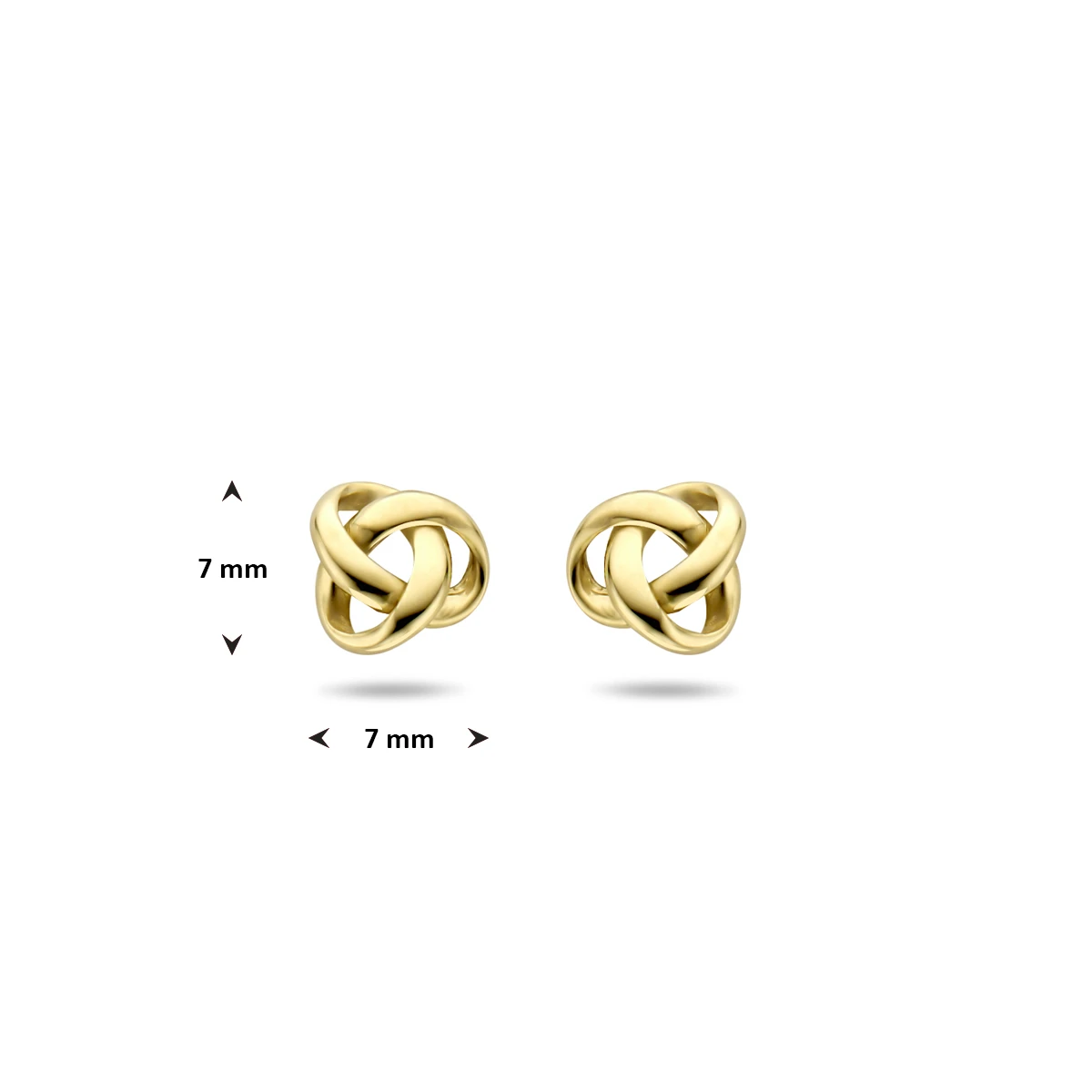 oorknoppen knoop 14K geelgoud