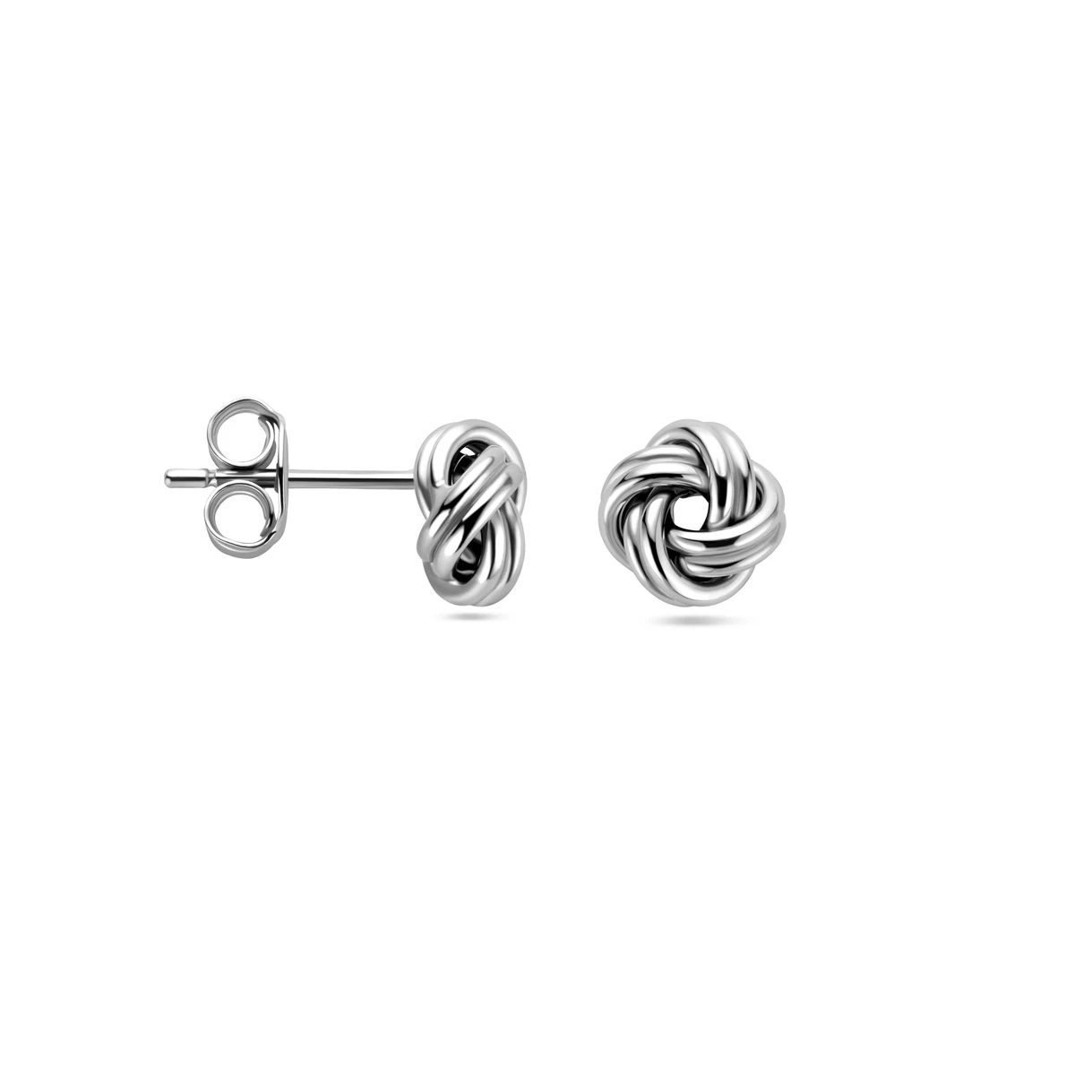oorknoppen knoop 7 mm zilver gerhodineerd