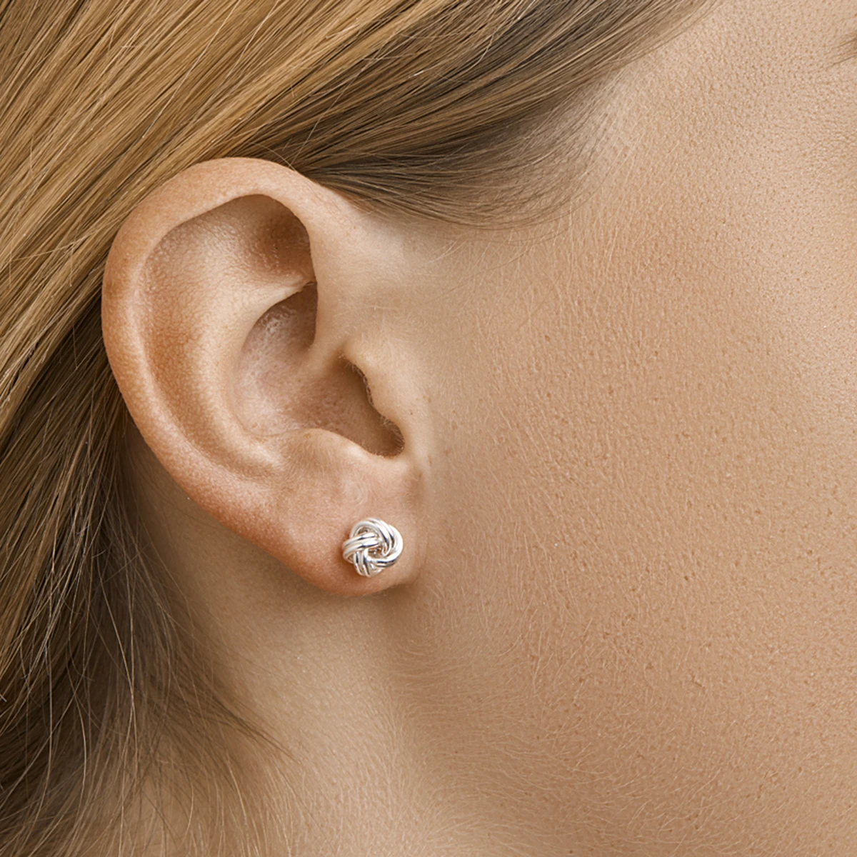 oorknoppen knoop zilver wit