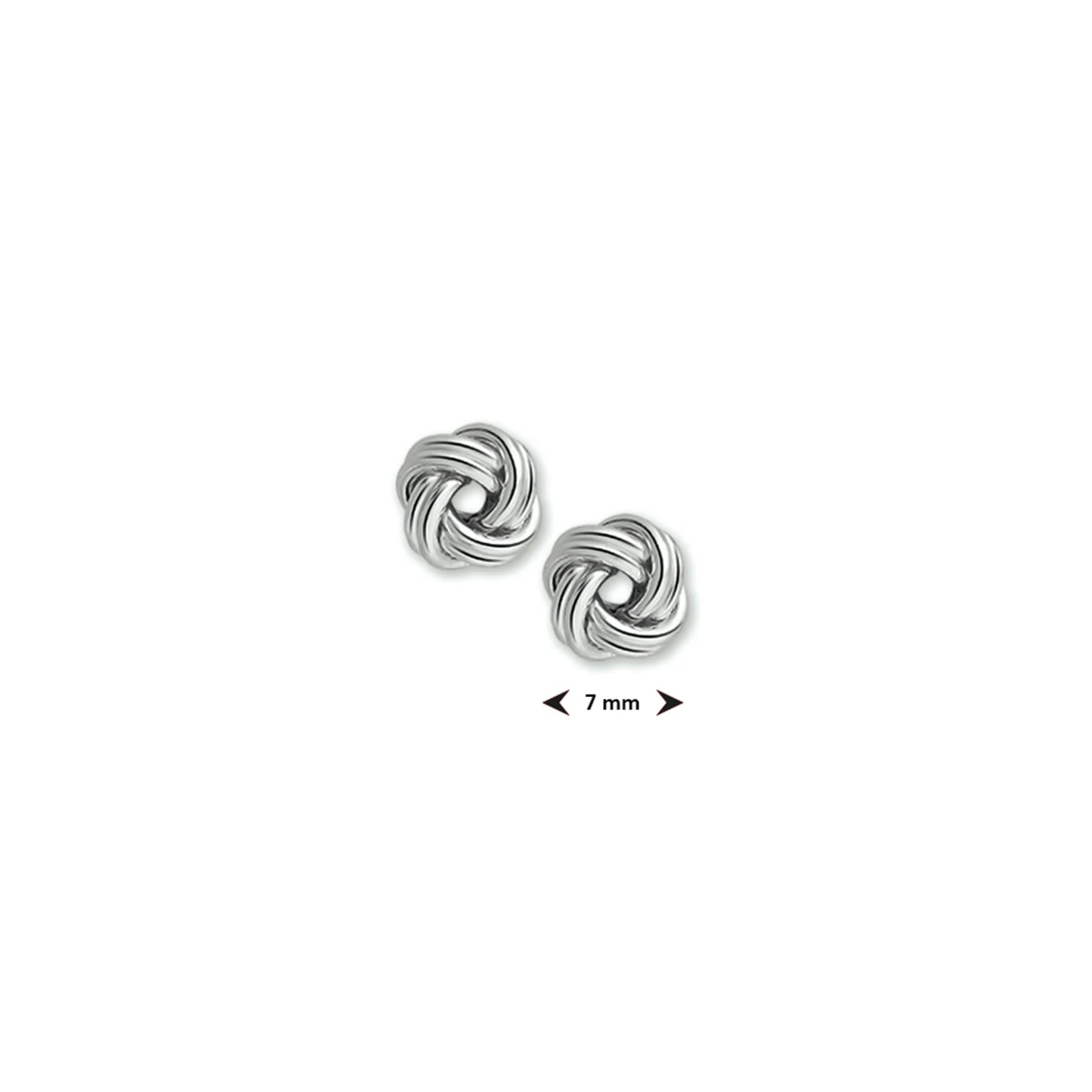 oorknoppen knoop zilver wit