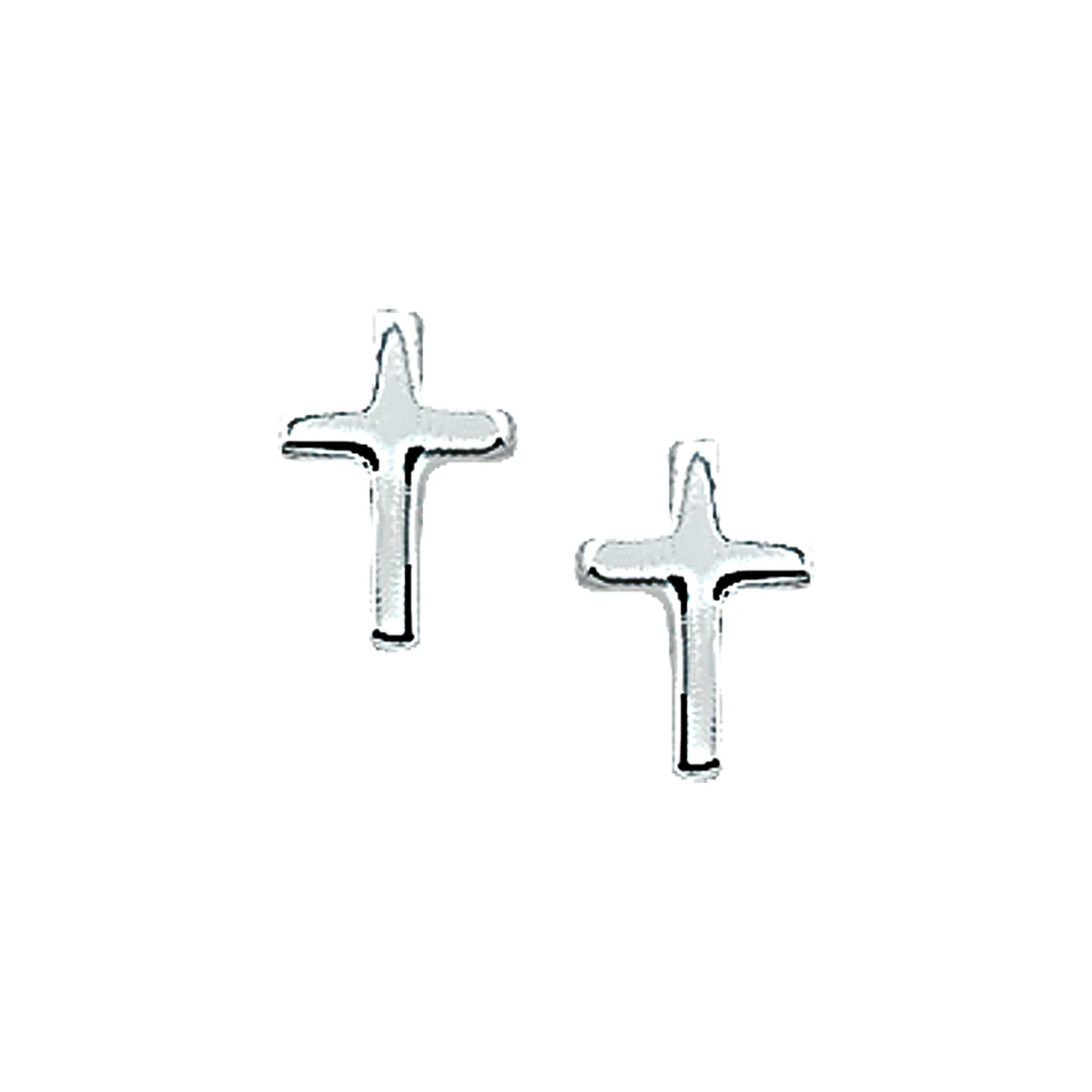 oorknoppen kruis zilver wit