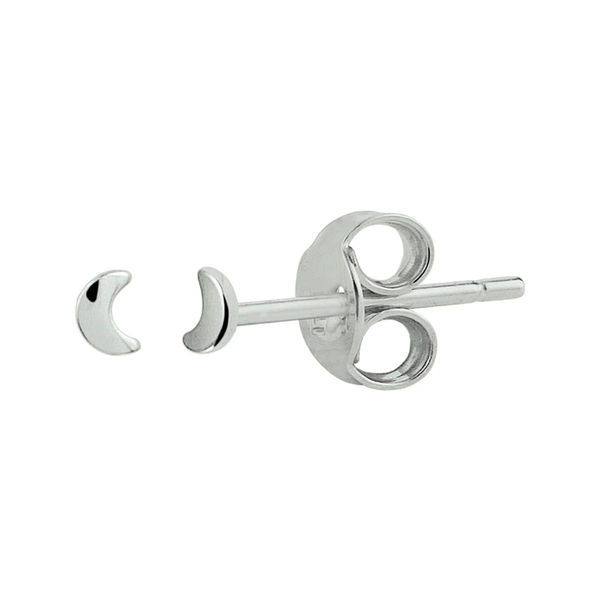 oorknoppen maan zilver gerhodineerd