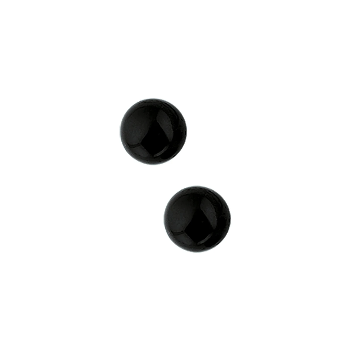 oorknoppen onyx zilver gerhodineerd
