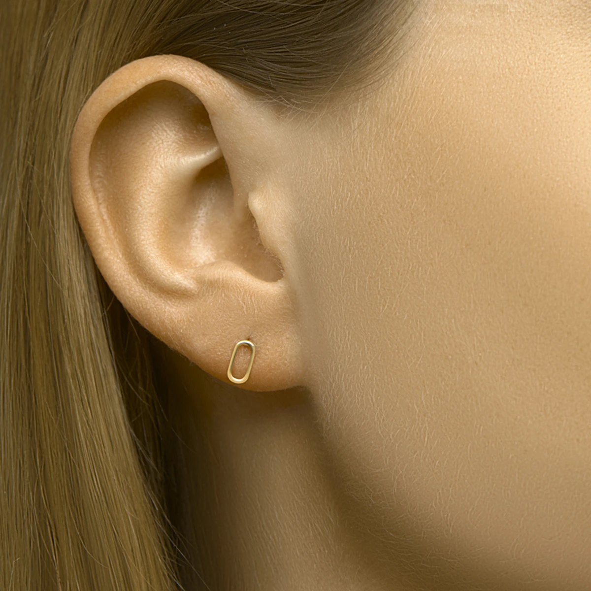 oorknoppen ovaal 14K geelgoud