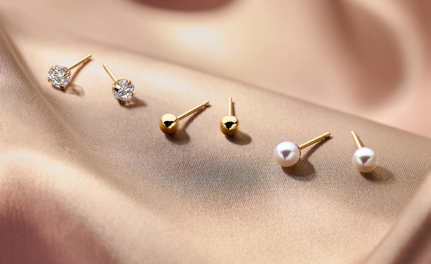 oorknoppen parel 14K geelgoud