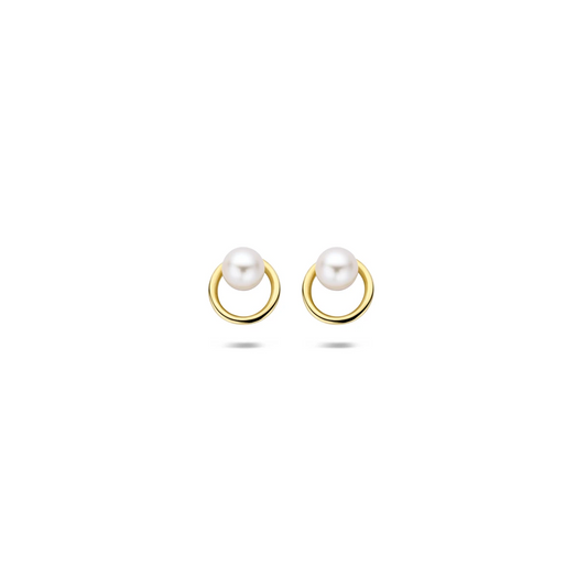 oorknoppen parel 14K geelgoud