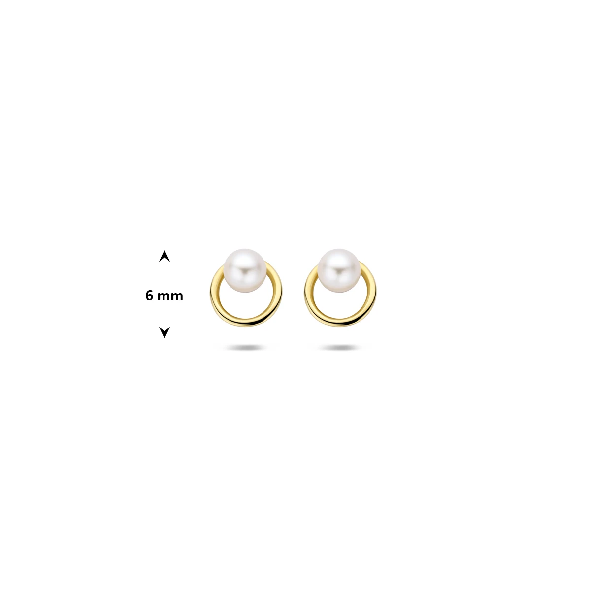 oorknoppen parel 14K geelgoud