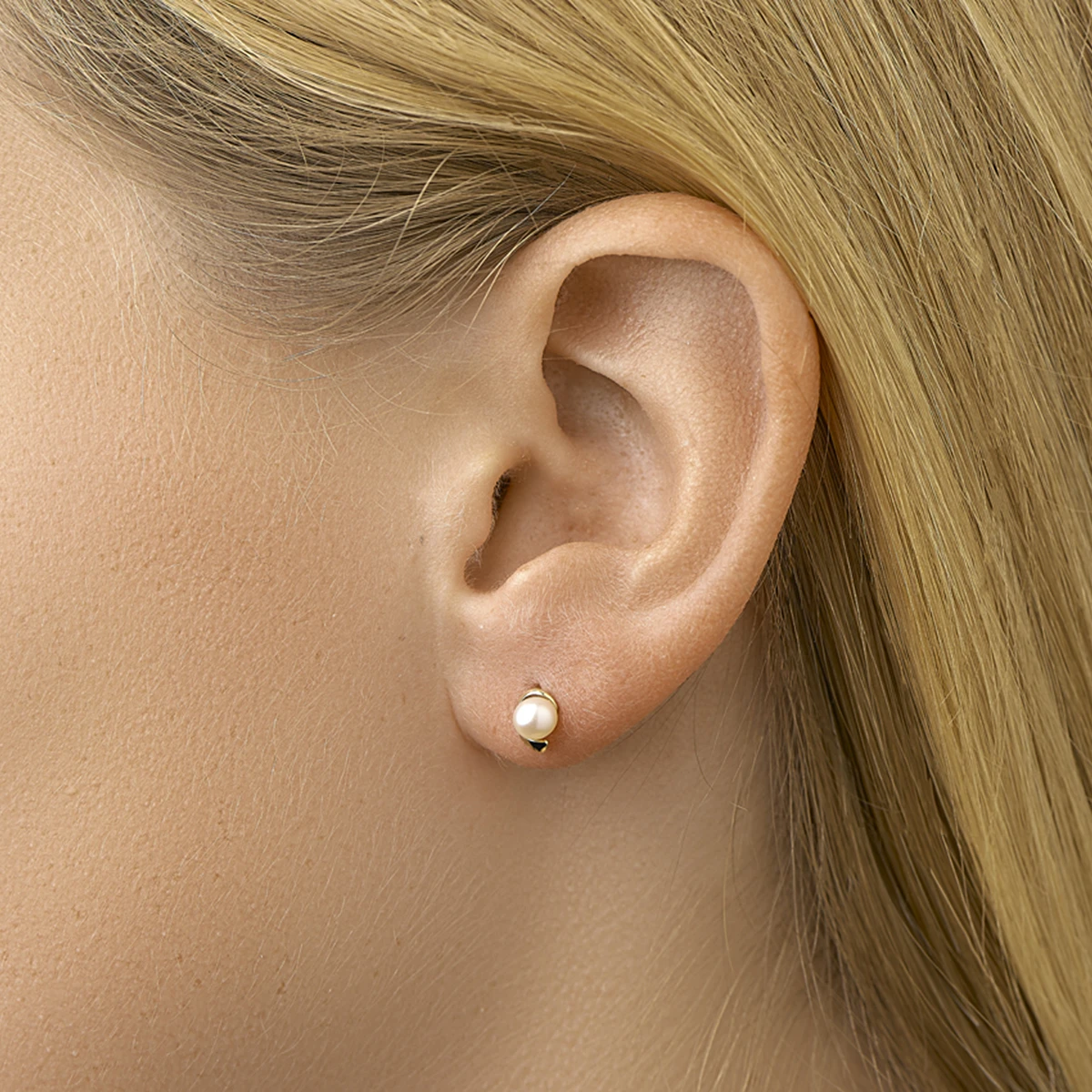 oorknoppen parel 14K geelgoud