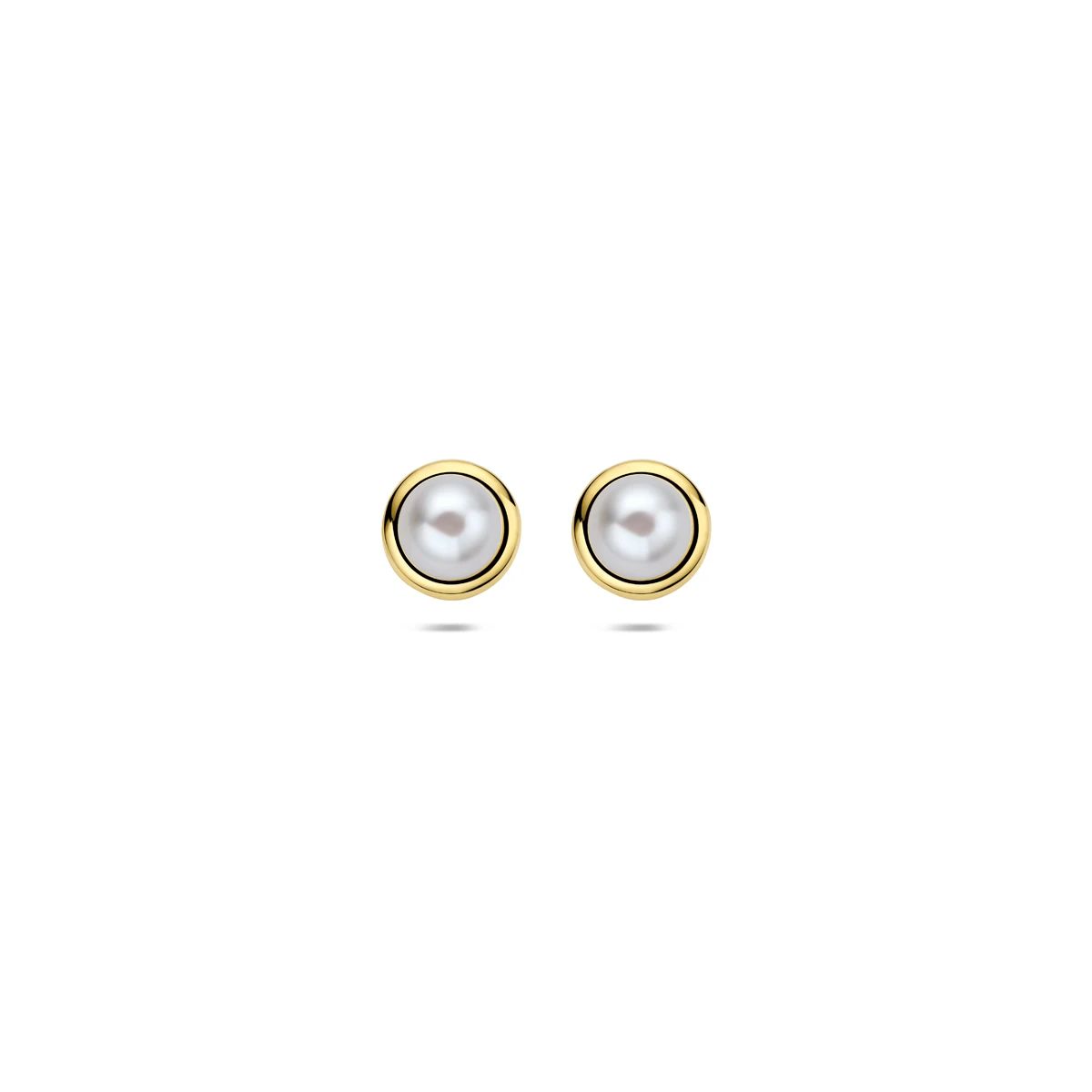 oorknoppen parel 6 mm 14K geelgoud