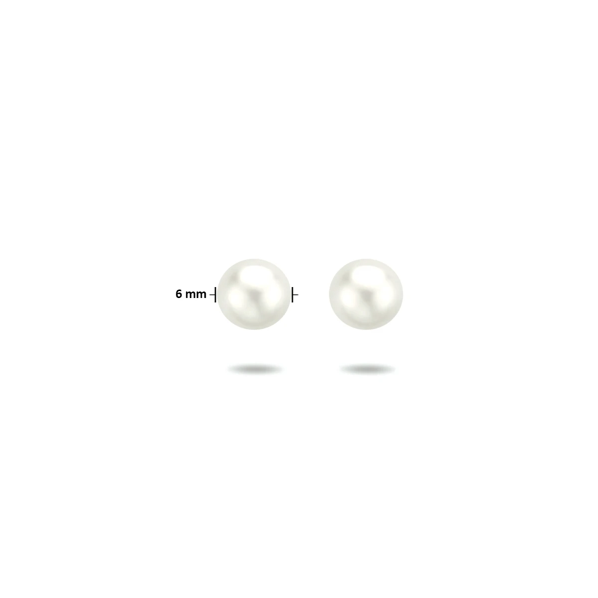 oorknoppen parel zilver gerhodineerd