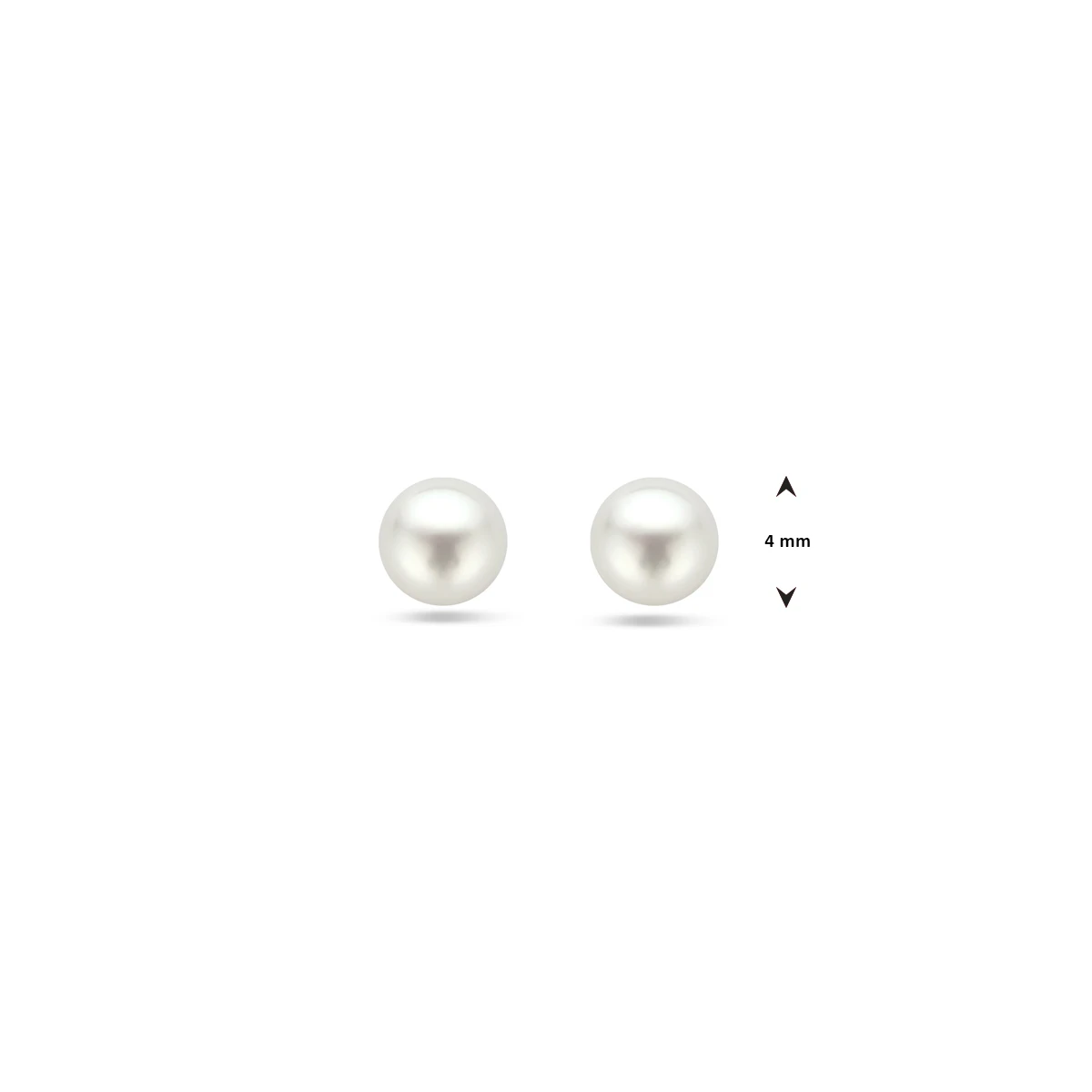 oorknoppen parel zilver gerhodineerd