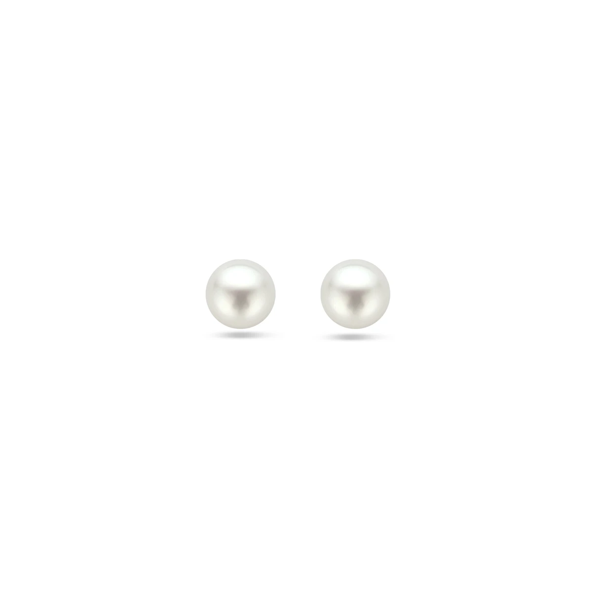 oorknoppen parel zilver gerhodineerd