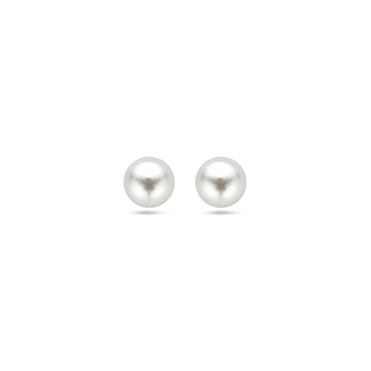 oorknoppen parel zilver gerhodineerd