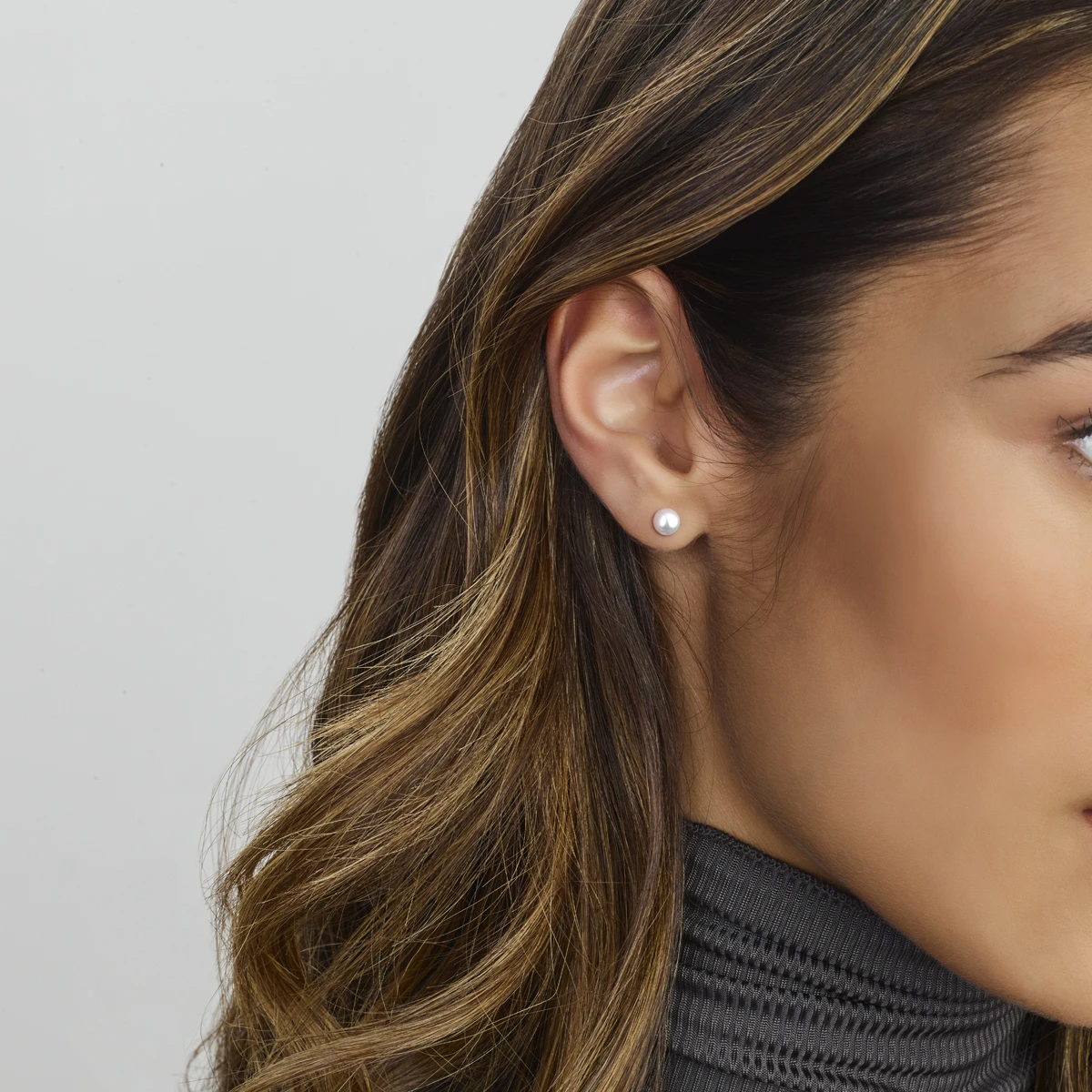 oorknoppen parel zilver gerhodineerd