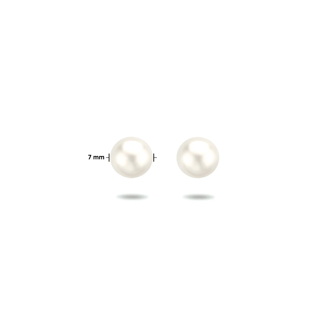 oorknoppen parel zilver gerhodineerd