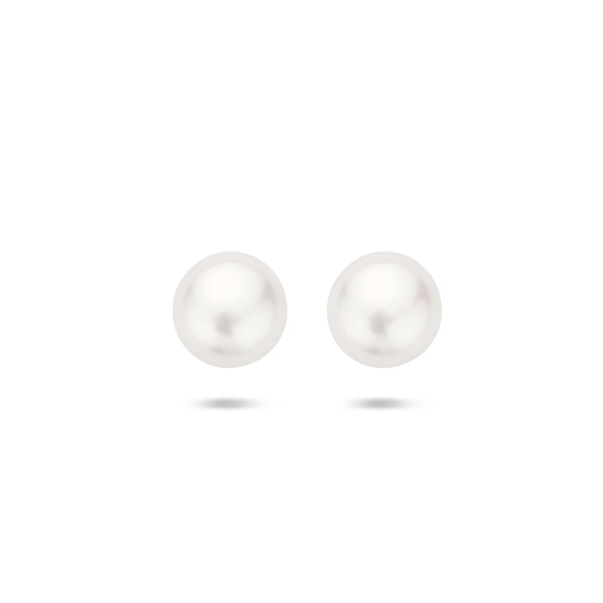 oorknoppen parel zilver gerhodineerd