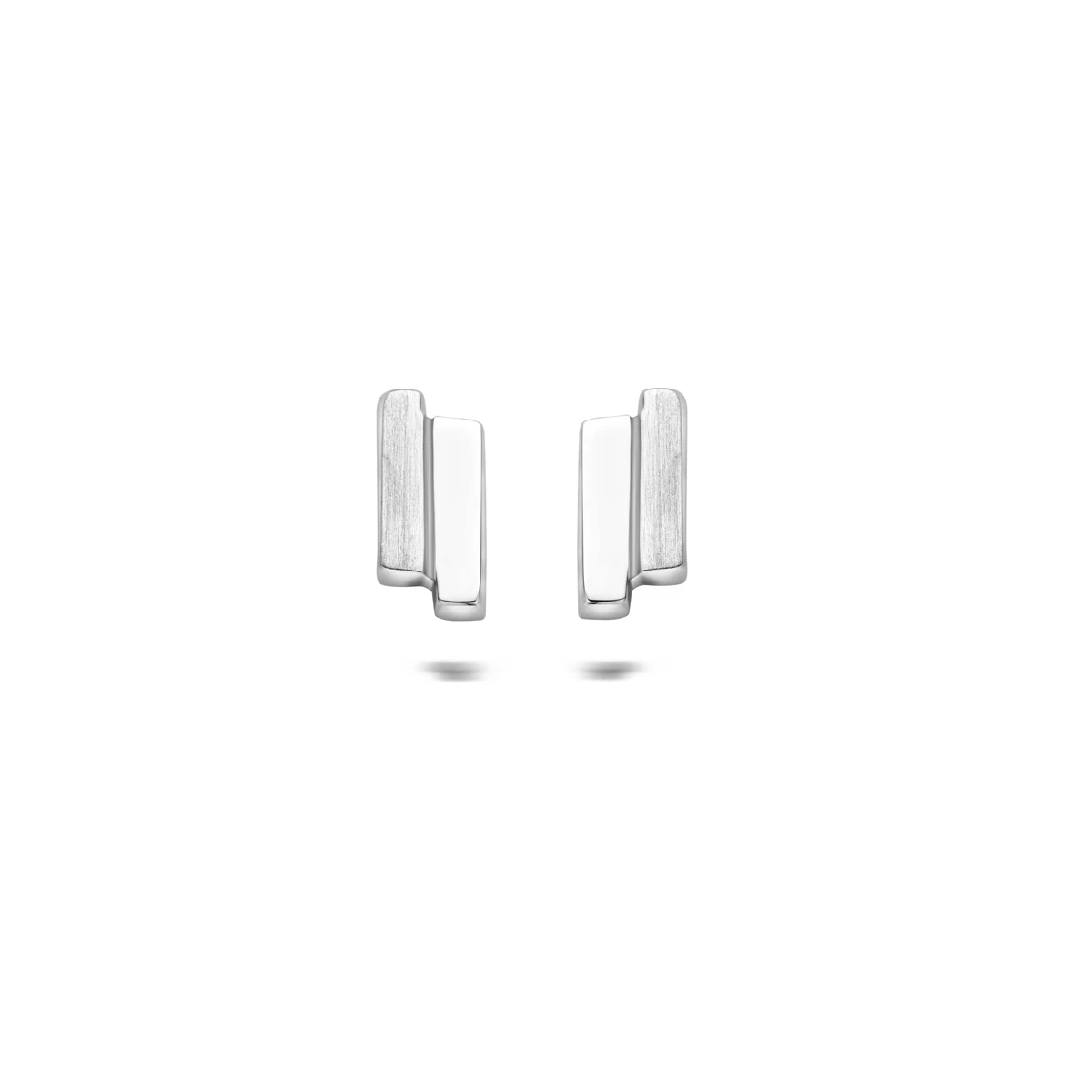 oorknoppen poli/mat 10,3 mm zilver gerhodineerd