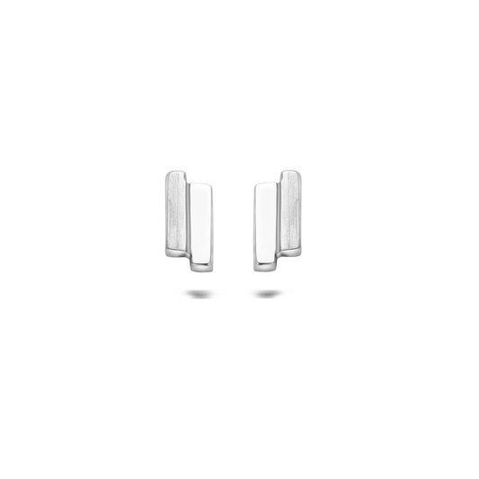 oorknoppen poli/mat 10,3 mm zilver gerhodineerd