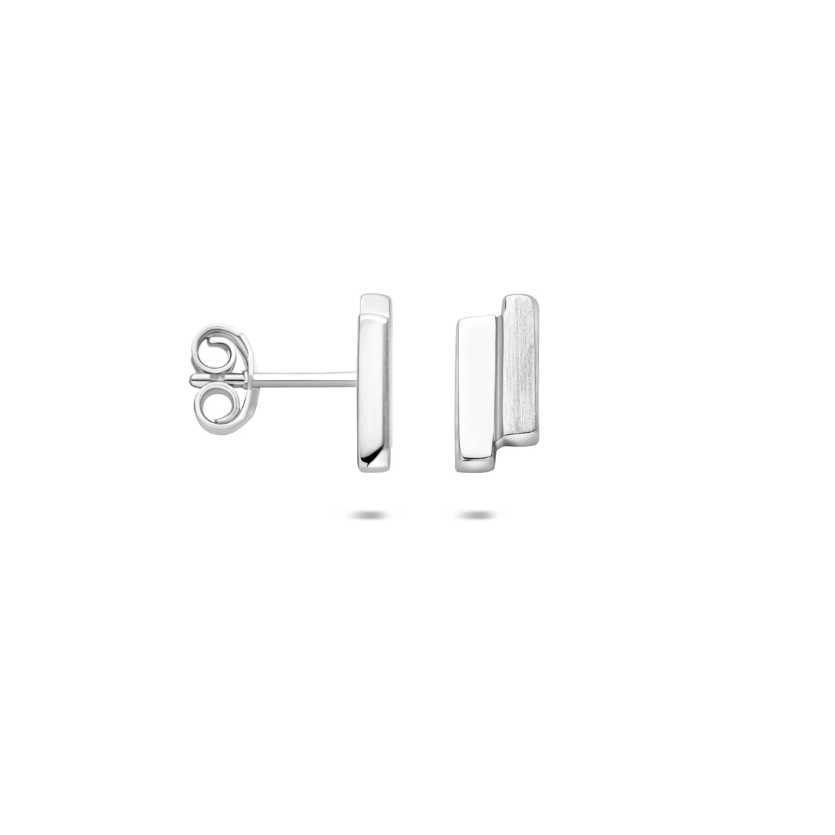 oorknoppen poli/mat 10,3 mm zilver gerhodineerd