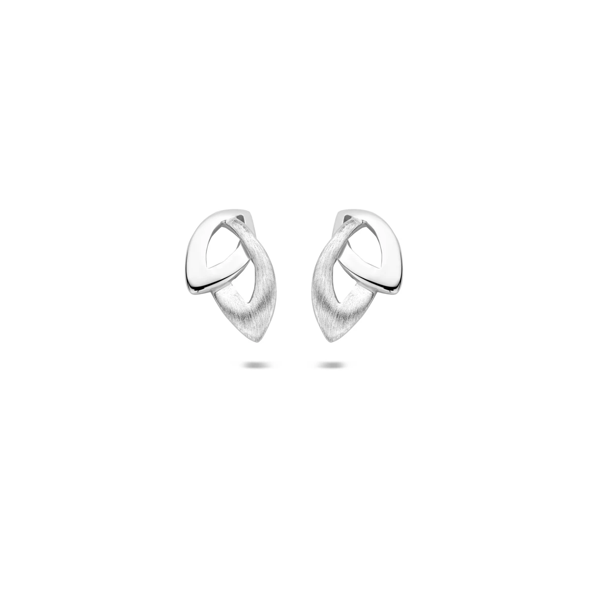 oorknoppen poli/mat 10,3 mm zilver gerhodineerd