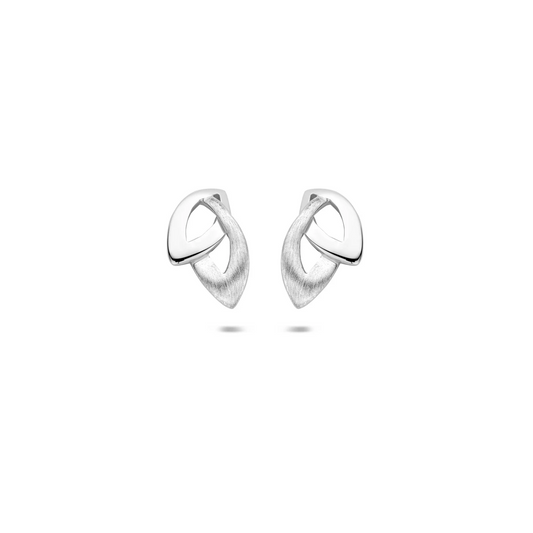 oorknoppen poli/mat 10,3 mm zilver gerhodineerd