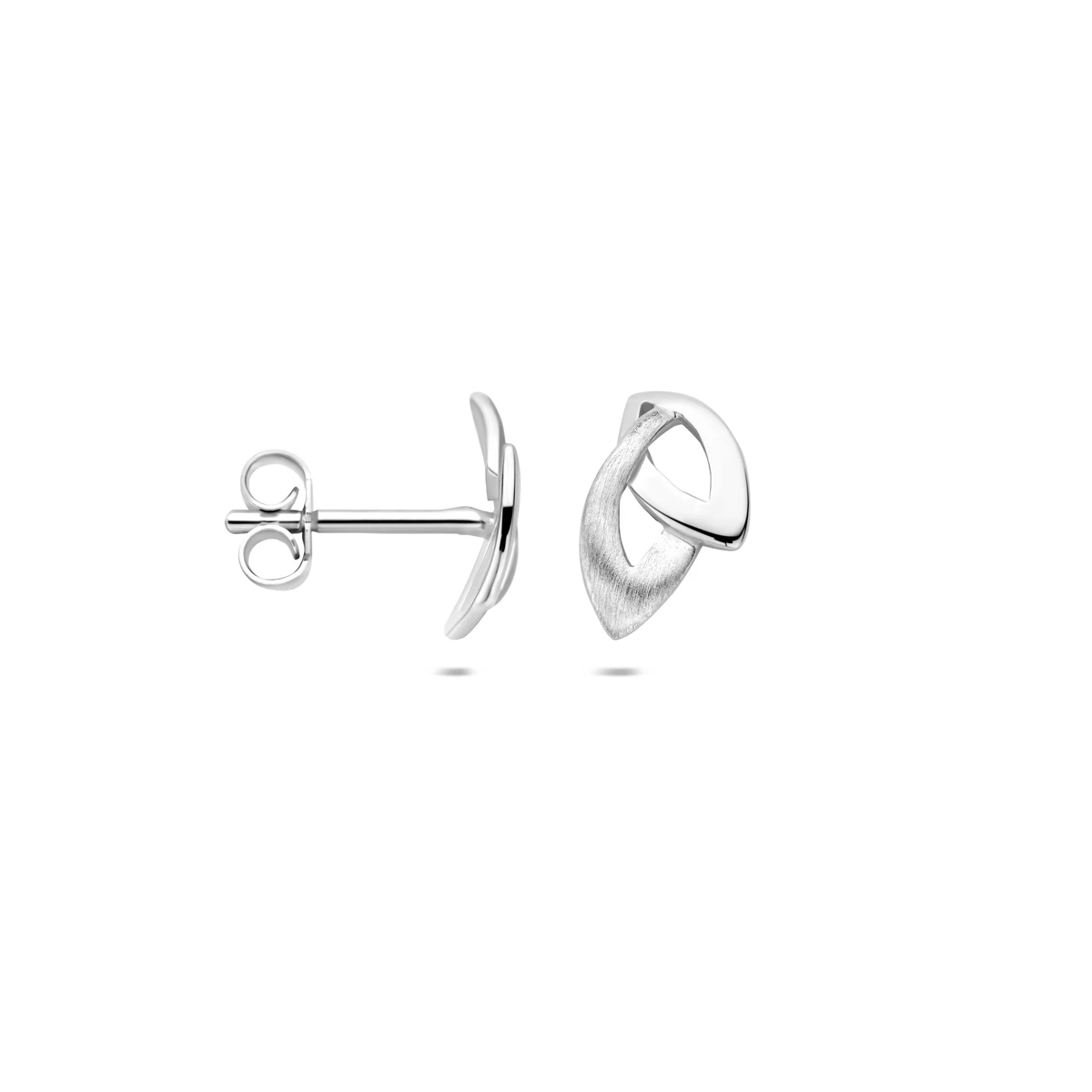 oorknoppen poli/mat 10,3 mm zilver gerhodineerd