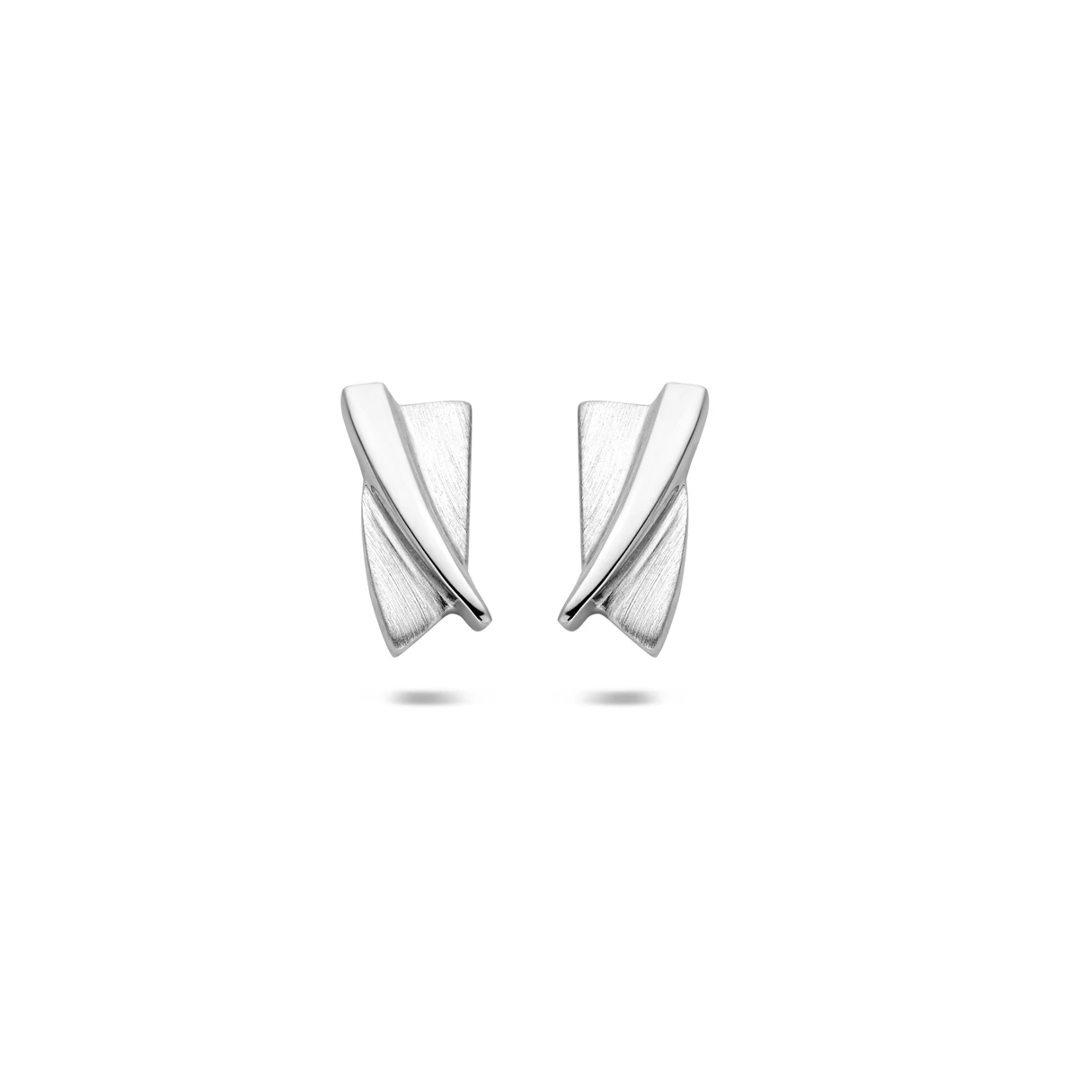oorknoppen poli/mat 12 mm zilver gerhodineerd