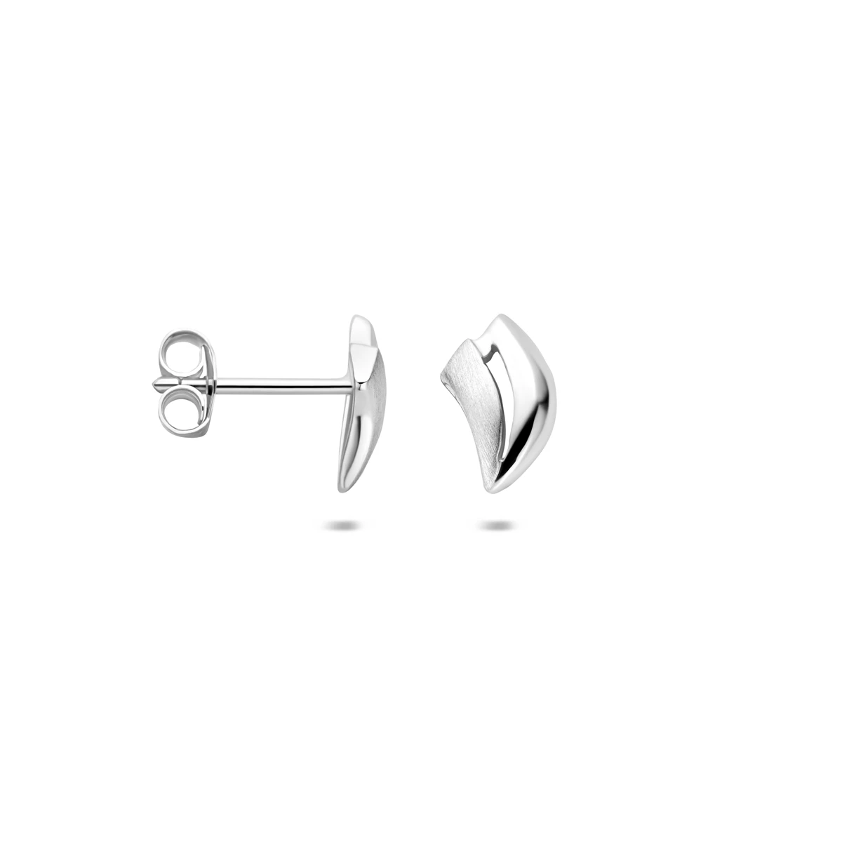 oorknoppen poli/mat 8 mm zilver gerhodineerd