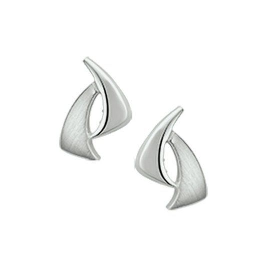 oorknoppen poli/mat 8,8 mm zilver gerhodineerd